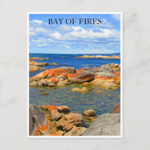 Bucht von Feuer aus Granit Postkarte