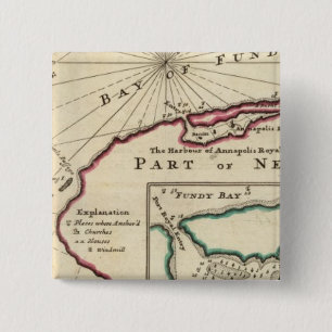 Bucht von Fundy und Hafen von Annapolis Royal Button