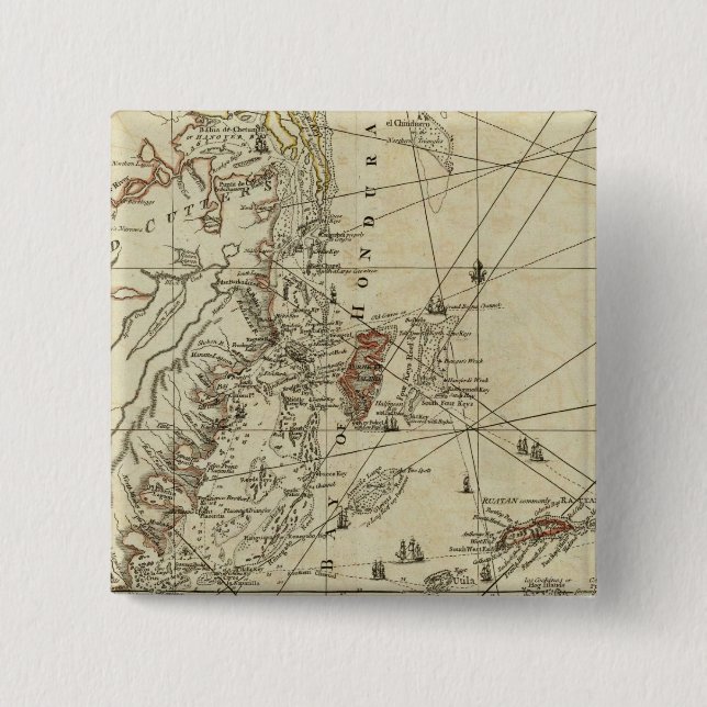 Bucht von Honduras Button (Vorderseite)