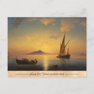 Bucht von Neapel Ivan Aivazovsky Seescape Postkarte
