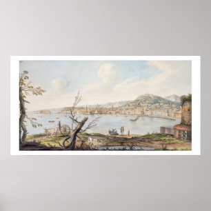 Bucht von Neapel vom Meer in der Nähe der Maddalen Poster