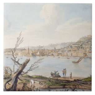Bucht von Neapel vom Seeufer nahe dem Maddalena-Br Fliese