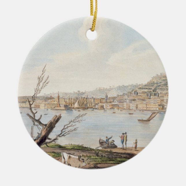 Bucht von Neapel vom Seeufer nahe dem Maddalena-Br Keramikornament (Vorne)