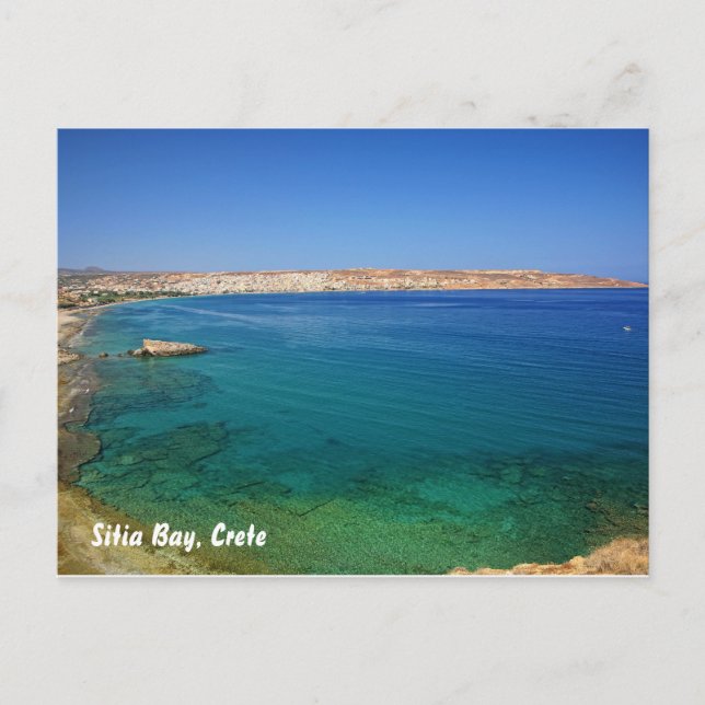 Bucht von Sitia, Kreta, Bucht von Sitia, Kreta Postkarte (Vorderseite)