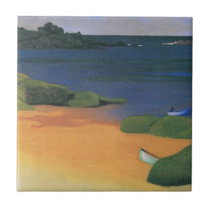 Bucht von Tregastel von Felix Vallotton, Fine Art Fliese