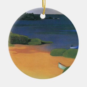 Bucht von Tregastel von Felix Vallotton, Fine Art Keramik Ornament