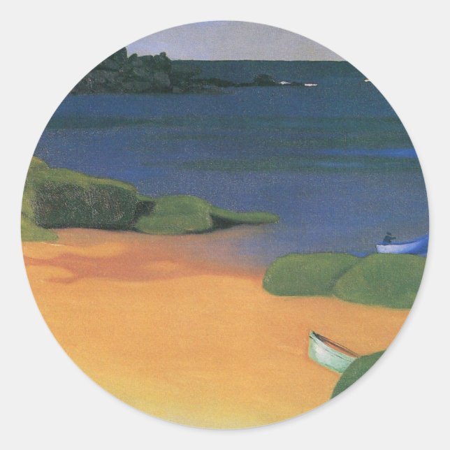 Bucht von Tregastel von Felix Vallotton, Kunst Runder Aufkleber (Vorderseite)