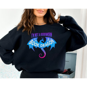 Buchtitel, Leser, Drache, Buchtitel Sweatshirt