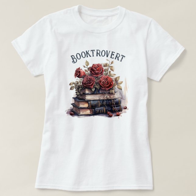 Buchtrovert, Lover buchen T-Shirt (Design vorne)