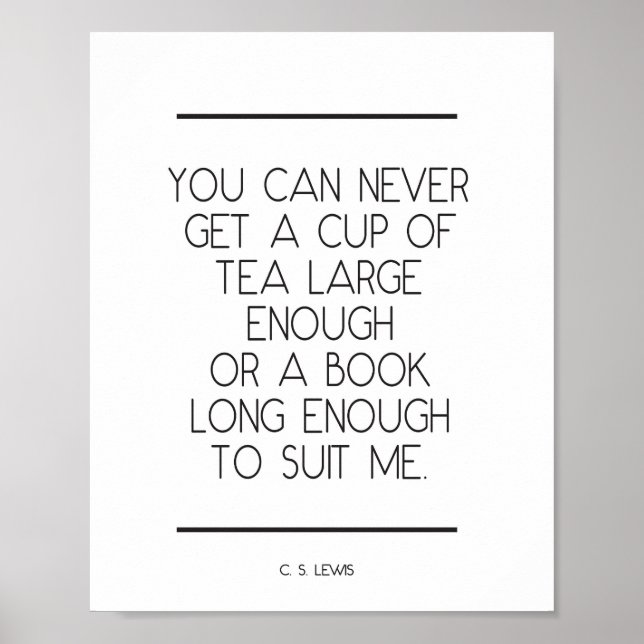 Buchübersetzungsangebot von C S Lewis Print Poster (Vorne)