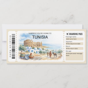 Buchungsbestätigung für Tunesien-Flugticket Einladung