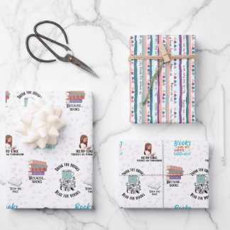 Buchverpackungspapierblätter Geschenkpapier Set