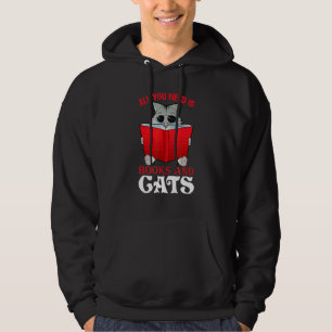 Buchvorlesender Nerd Lehrer Bookworm Ladys Cat Hoodie