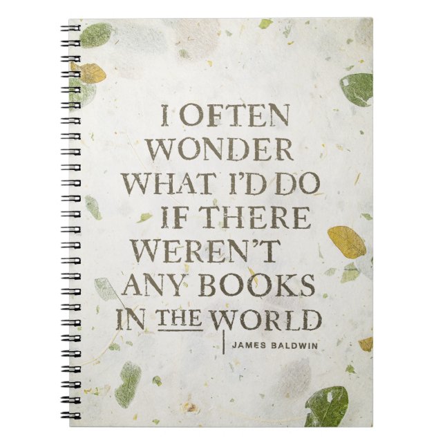 Buchvortrag von James Baldwin Notizblock (Vorderseite)