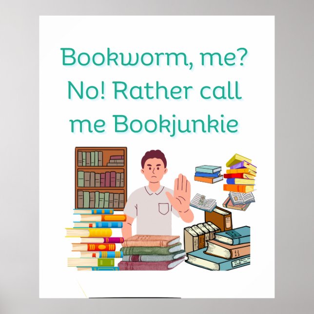 Buchwurm Poster (Vorne)