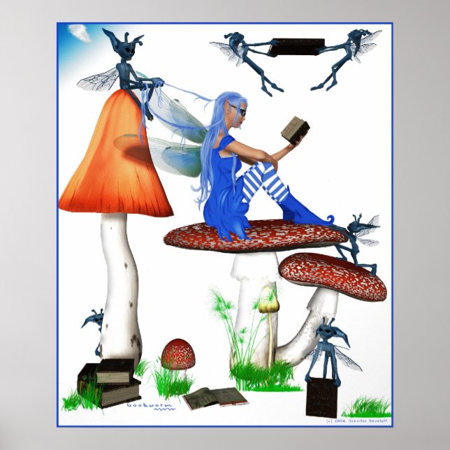 Buchwurm Poster (Vorne)