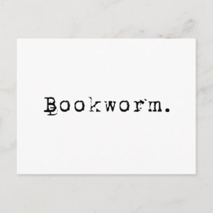 Buchwurm Postkarte