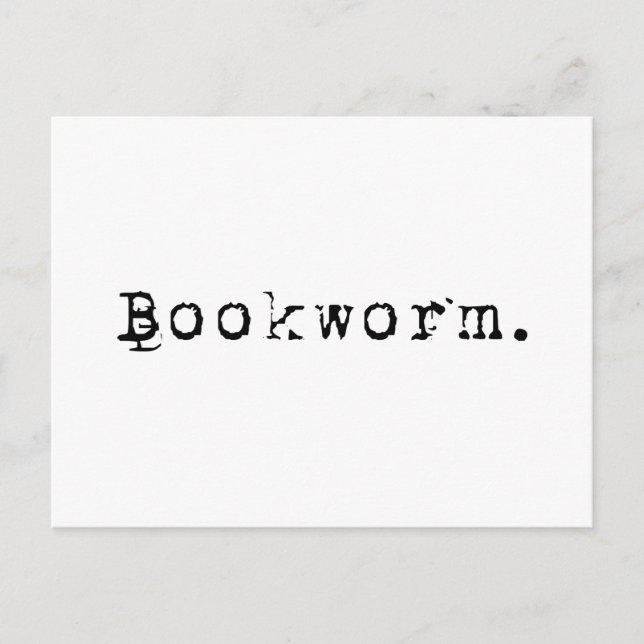 Buchwurm Postkarte (Vorderseite)