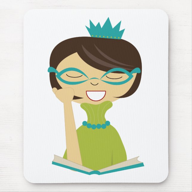 Buchwurm Princess Mousepad für Kinder (Vorne)