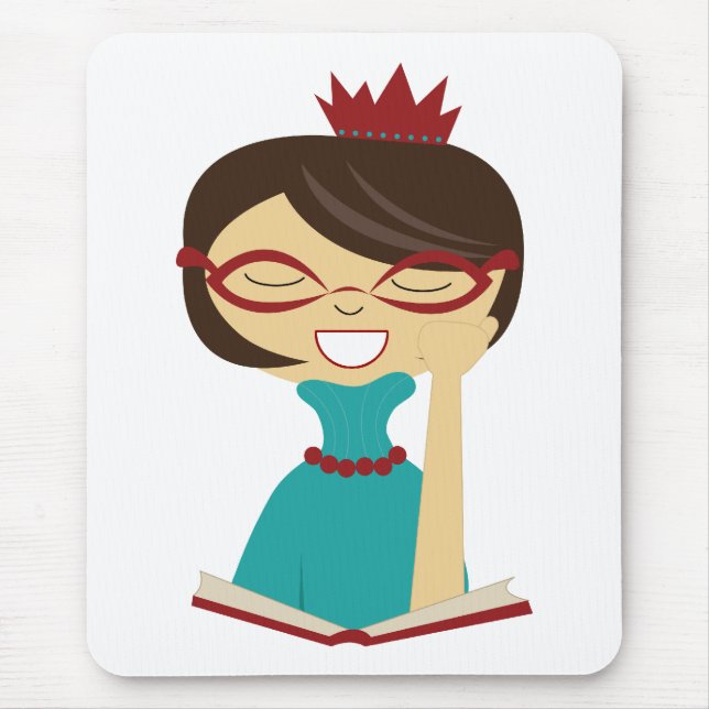 Buchwurm Princess Mousepad für Kinder (Vorne)