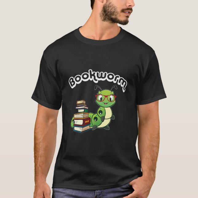 Buchwurm T-Shirt (Vorderseite)