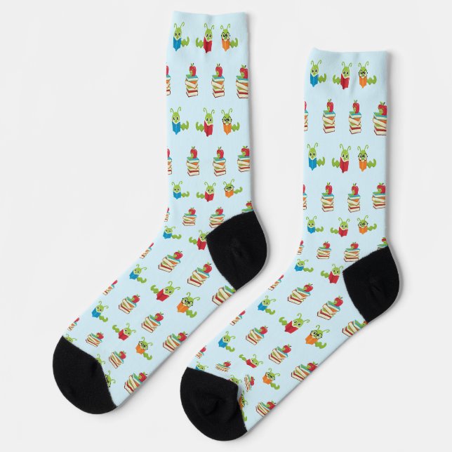 Buchwurm und Büchersocken - Bibliothekare Socken (Linkes Detail)