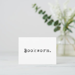 Buchwurm Visitenkarte