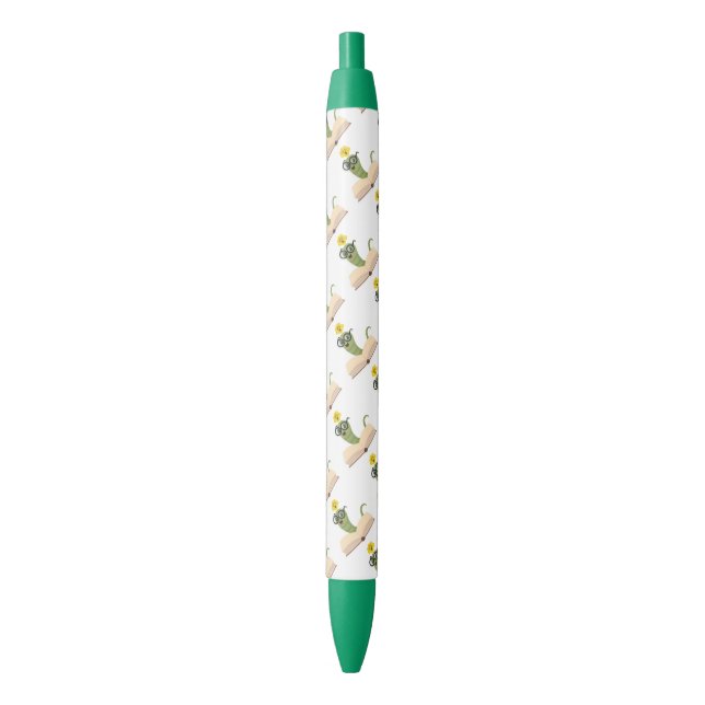 Buchwürmer Schwarzer Tinte Pen Kugelschreiber (Vorderseite Vertikal)