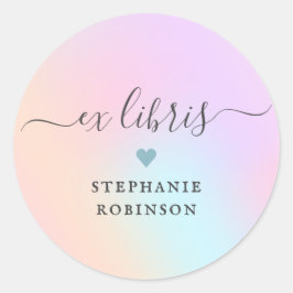 Buchzeichen-Aufkleber für Girly ex libris Runder Aufkleber