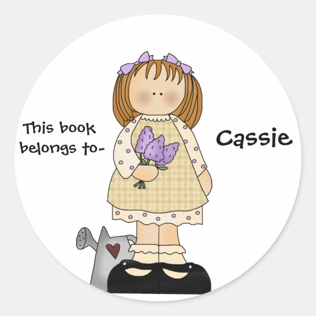 Buchzeichen-Aufkleber Runder Aufkleber (Vorderseite)