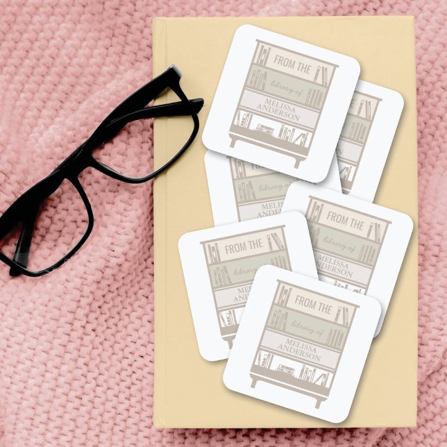 Buchzeichen aus der Bibliothek der Aufkleber auf d (Von Creator hochgeladen)