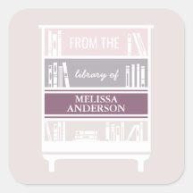 Buchzeichen aus der Bibliothek der Aufkleber auf d