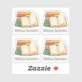 Buchzeichen "Bücher Individuelle Name" Aufkleber