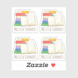 Buchzeichen "Bücher Individuelle Name" Aufkleber