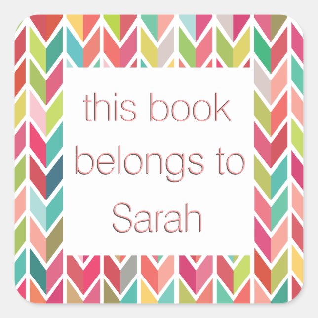 Buchzeichen der Schule Name Ex Libris Stickers (Vorderseite)