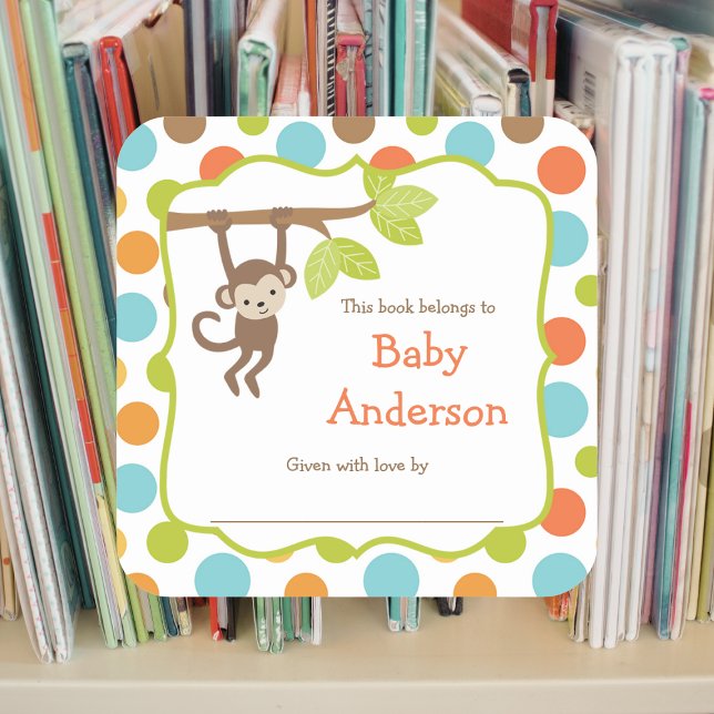 Buchzeichen des neutralen Geschlechts Quadratischer Aufkleber (Von Creator hochgeladen)