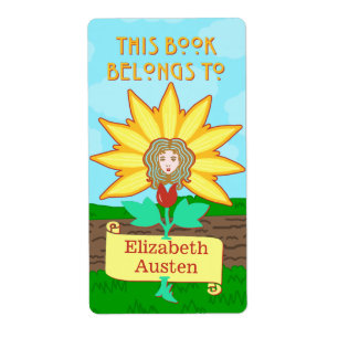 Buchzeichen Dieses Buch gehört zur Jugendstil-Blum