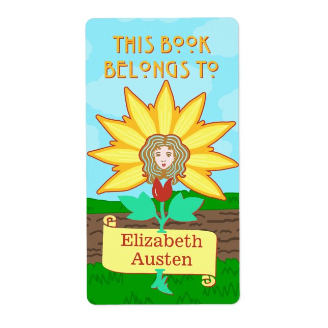 Buchzeichen Dieses Buch gehört zur Jugendstil-Blum (Vorne)