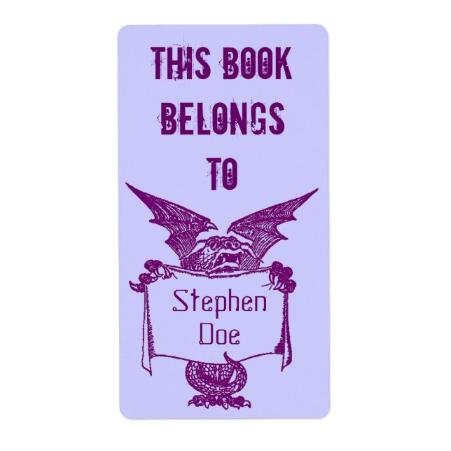 Buchzeichen Dragon trägt den Namen Tag dieses Buch (Vorne)