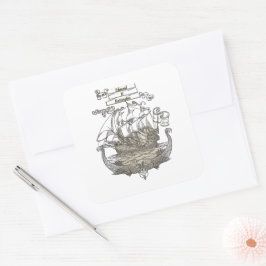 Buchzeichen Ex Libris Clipper Quadratischer Aufkleber