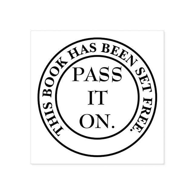 Buchzeichen fördert Buchaustausch Gummistempel (Prägung)