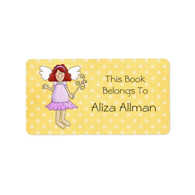 Buchzeichen für kleine Fairy Princess Adressaufkleber (Vorne)