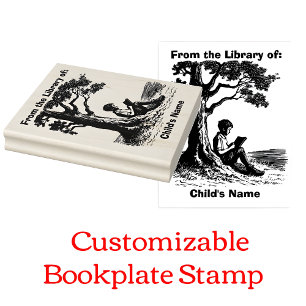 Buchzeichen Inking Briefmarke für Jungen Gummistempel