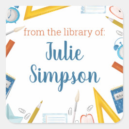 Buchzeichen Quadratischer Aufkleber