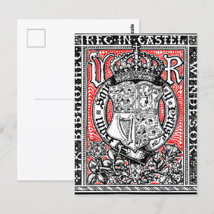 Buchzeichen Queen Victoria auf der Burg Windsor Postkarte