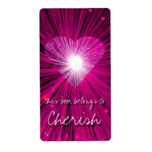 Buchzeichen "Rosa Herz"