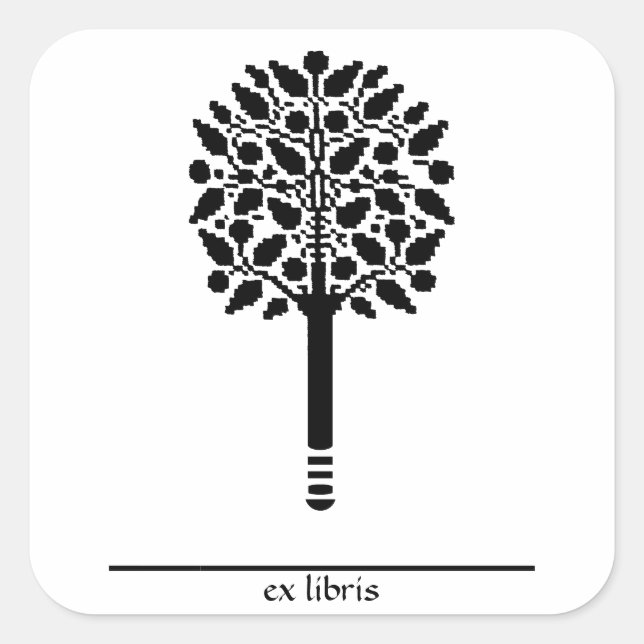 Buchzeichen-Sticker Quadratischer Aufkleber (Vorderseite)