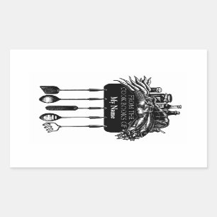 Buchzeichen-Sticker Rechteckiger Aufkleber
