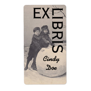 Buchzeichen Viktorianisch Book Label EX LIBRIS Sno