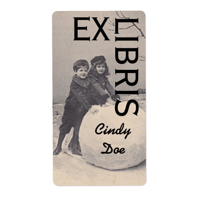 Buchzeichen Viktorianisch Book Label EX LIBRIS Sno (Vorne)